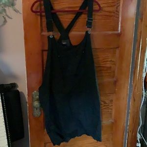 Black Overall Denim Dress